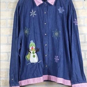 Light house Apparel xxl Button Down denim shirt